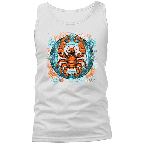 Camiseta sin mangas con gráfico astrológico horóscopo signo del zodiaco de Escorpio - Imagen 11 de 11