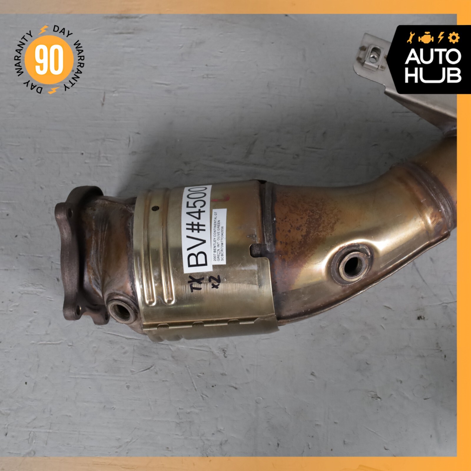 03-13 Bentley Continental GT GTC Exhaust Downpipe Left & Right Side Set OEM
