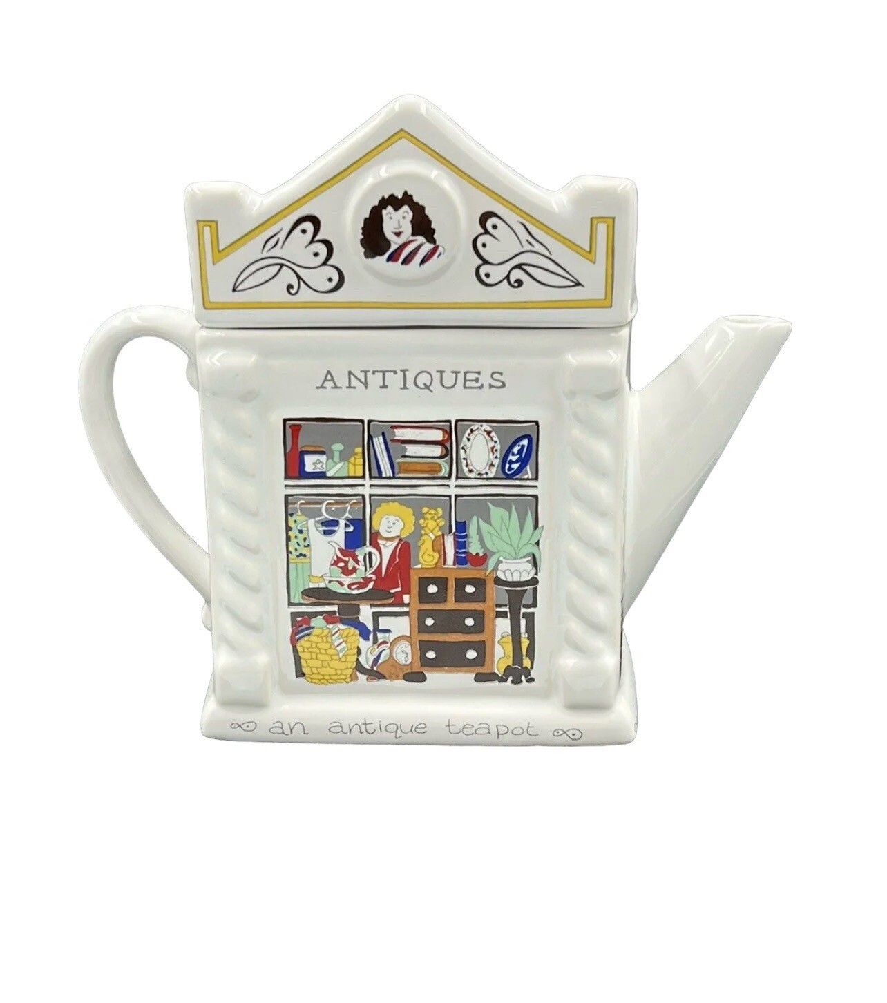 Wade English Life Teapot Antique Shop White Collectible Tea Pot eBay