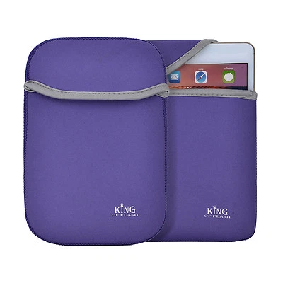KING OF FLASH 7" Purple Soft Cover Case Neoprene Sleeve For Tablet Netbooks DVD Player Kindle
