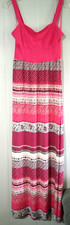 Women's Halter Full Length Long BOHO Dress SZ Small by Mudd Adjustable Elastic
