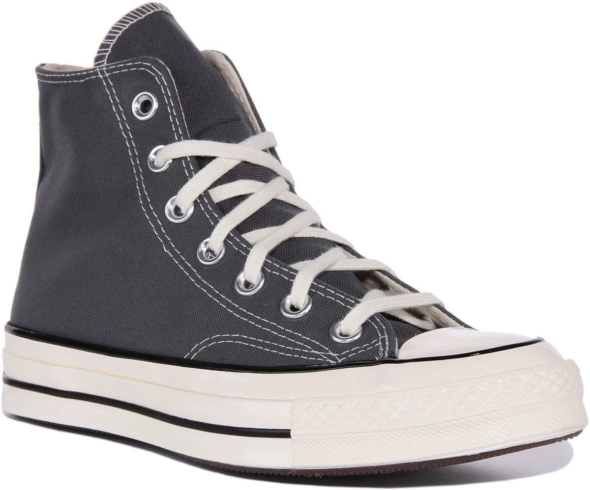 Converse A02754C Chuck 70 Vintage Platform Lace Up Trainers Grey White UK 7 10
