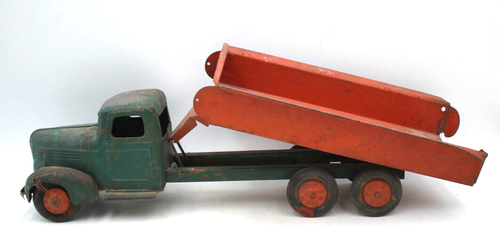 Dumper TURNER anni 30 acciaio pressato USA 26" giocattolo antico costruzione vintage - Foto 8 di 10