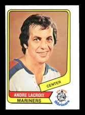 1976-77 OPC O PEE CHEE WHA Hockey #80 Andre Lacroix NM San Diego Mariners Card