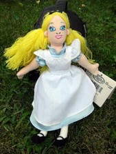 Alice In Wonderland Bean Bag Plush Doll Stuffed Disney Store NWT Vintage 90s