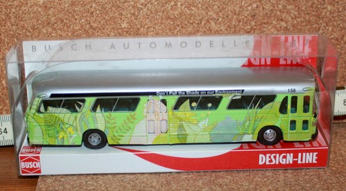 Busch 44533 Amerikanischer Bus " Fishbowl " Edmonton Design H0 1:87 Neu in OVP