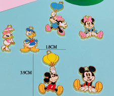 60Pcs Donald Duck mickey minnie mix Charm necklace Pendants DIY Jewelry Makings