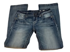 Miss Me Womens Mid Rise Bootcut Jeans Medium Washed Size 26