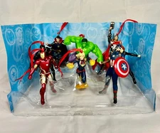 Disney Avengers Christmas Ornament 8pc Set - Iron Man Hulk Thor Captain Marvel