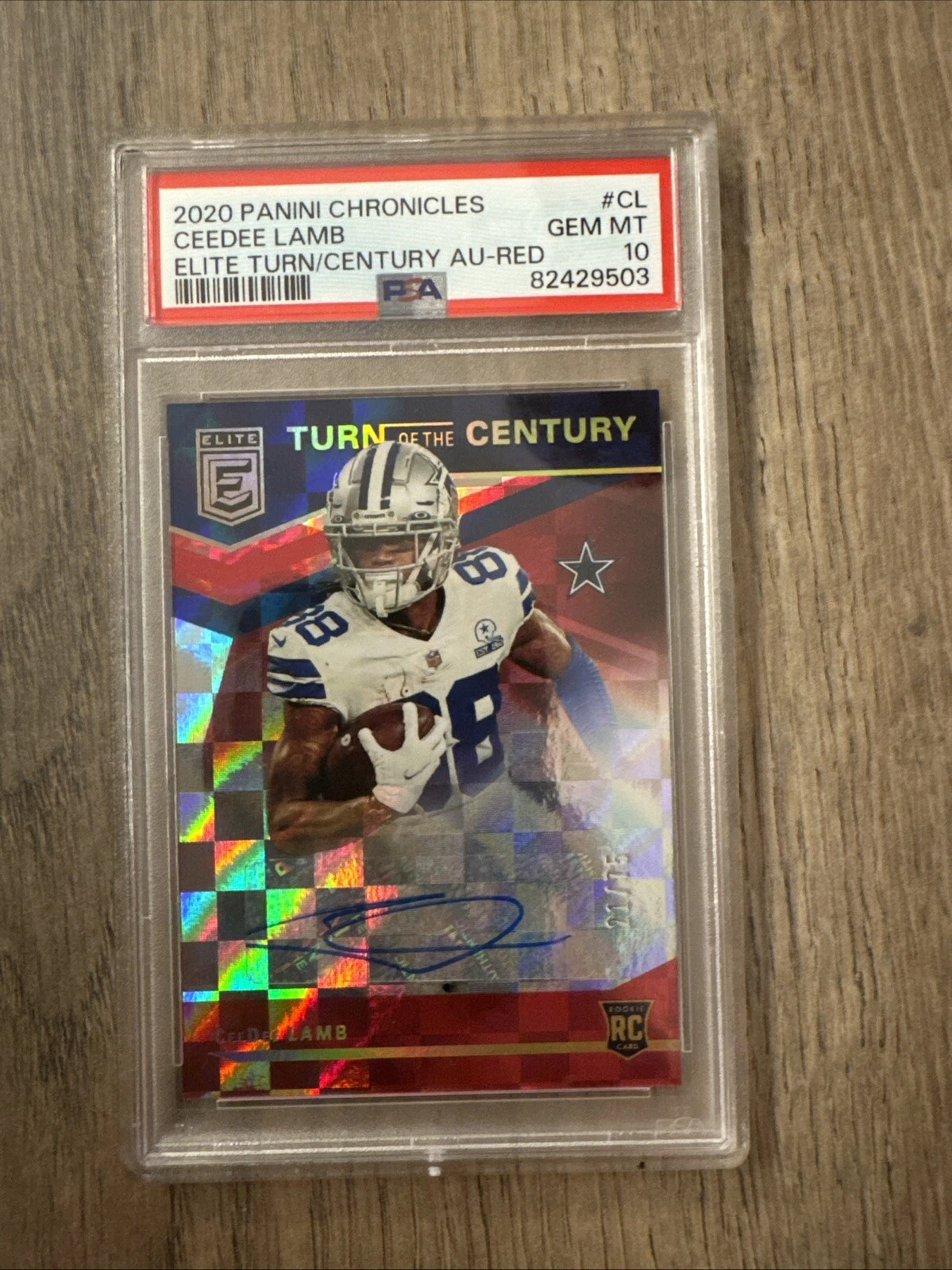 CeeDee Lamb Panini Chronicles Elite Turn of the Century Autographs #CL Red