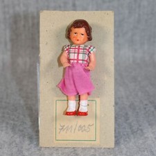 ARI GERMAN Vintage Miniature Dolls House New Carded Rubber Doll 2 RARE 1960s