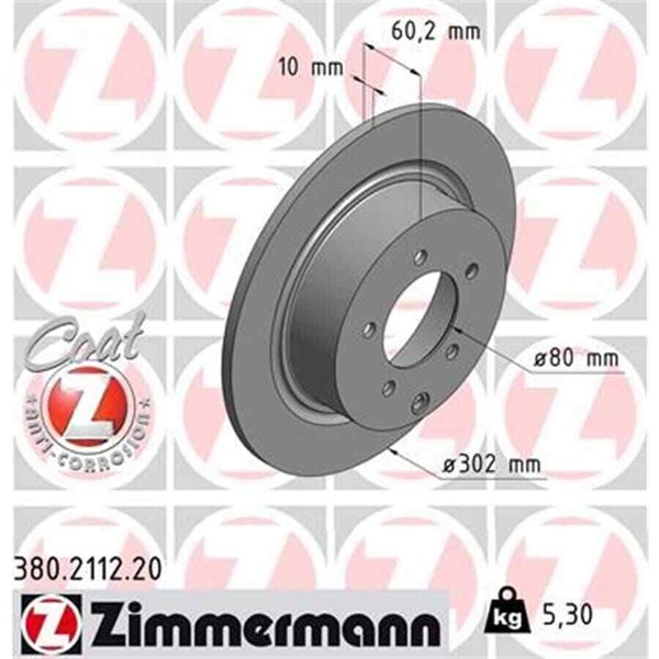 2X Zimmermann Bremsscheibe 380.2112.20-image