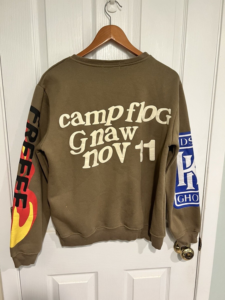 Mens KANYE WEST KID CUDI Camp Flog Gnaw Nov 11 Crew Sweatshirt Sz