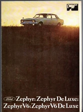 Ford Zephyr MkIV 1968-69 UK Market Foldout Brochure Saloon Estate V4 V6 De Luxe