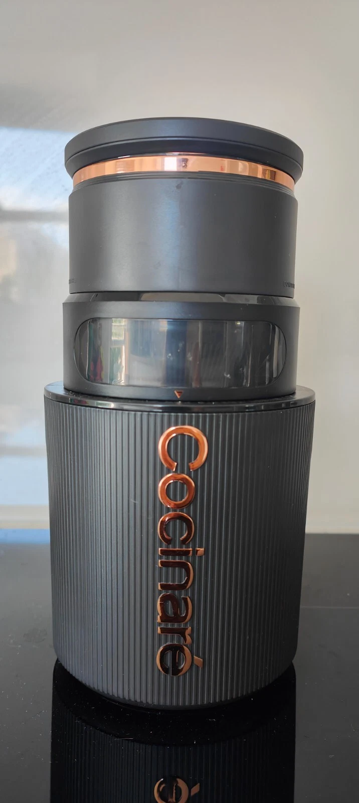 NEW Cocinare KRUSH Wireless & Portable Ice Cream Maker - Black &Gold