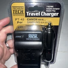 Adorama PT-42 AC/DC Rapid 4.2 volt Battery Charger f/Canon NB6L Samsung SLB-10A