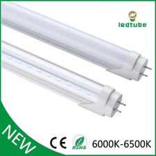 T8 LED Light Tube 4FT 6000K Dual-End Powered Ballast Removal Clear Milky Cover