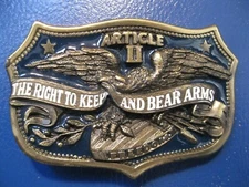 Vintage 1982 The Great American Buckle Co. No. H459, Article II The Right To kee
