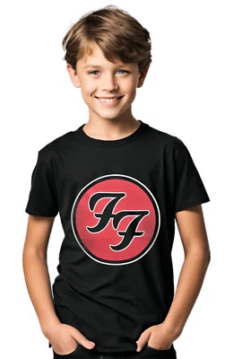 Official Foo Fighters T Shirt FF Logo Kids Boys Girls Licensed Rock Tee New