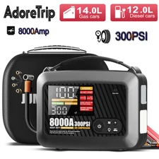 8000A Jump Starter with Air Compressor Power Bank Battery Very Safe Heavy Duty