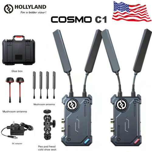 Sistema de transmisión de video HD inalámbrico HOLLYLAND COSMO C1 1000 ft SDI HDMI TX+RX - Imagen 1 de 12