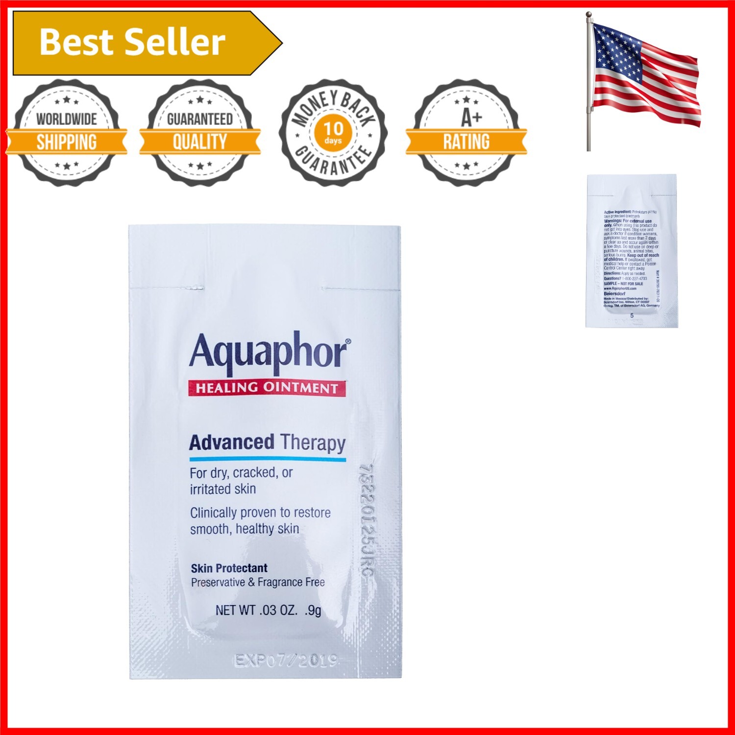 Eucerin Advanced Skin Therapy Healing Ointment 24ct for Sensitive Skin Relief