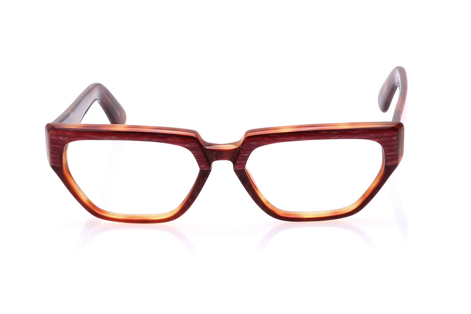 Брилле Фассунг в винтажном стиле от МИКЕЛЕ ЛАМИ, мод. NANA braun/ rot gestreift D13