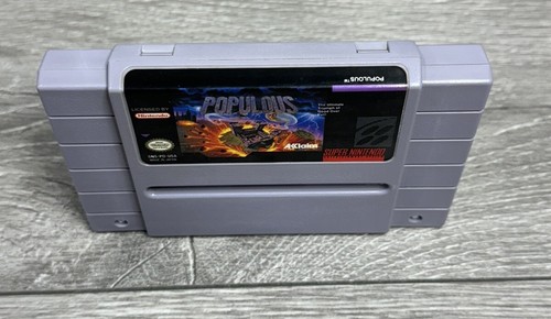 Populous w/ Box & Cart Super Nintendo SNES NO MANUAL - Picture 7 of 11
