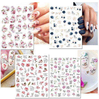 Frühling Nail Art Sticker Nagel Blumen selbstklebend Blüte