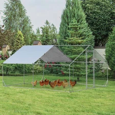 NNECW Large Spire-Shaped Chicken Coop with Waterproof and Sun-protective Cover f
