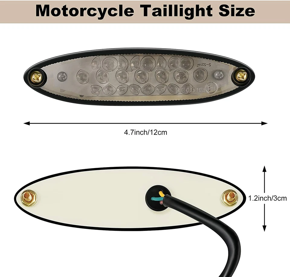 Luz trasera 28 LED para moto todo terreno 12V roja para Honda Foto 2 de 4