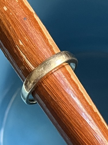 Nice Vintage 21k Yellow Gold Ring 3g Weight Plain Unisex Band Size 9 - Picture 8 of 10