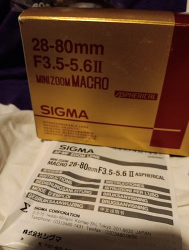 Sigma 28-80mm f/3.5-5.6 Minizoom aspherical Macro Lens Canon AF 55 Filter VG - Picture 7 of 12