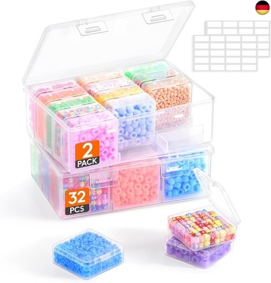Lifewit Kleine Sortierbox mit kippsicherem Trennboden, 32 Teilige (5,36 x 5,36