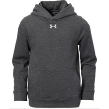 Under Armour Hoodie Boys Small Gray NEW Rival Fleece Pullover 1300129-090