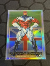 2024 SkyBox Marvel Masterpieces 92 Platinum Captain Britain #15 Rainbow