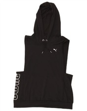 Puma Damen Grafik &auml;rmellos Hoodie Pullover UK 12 Medium schwarz Polyester AL13