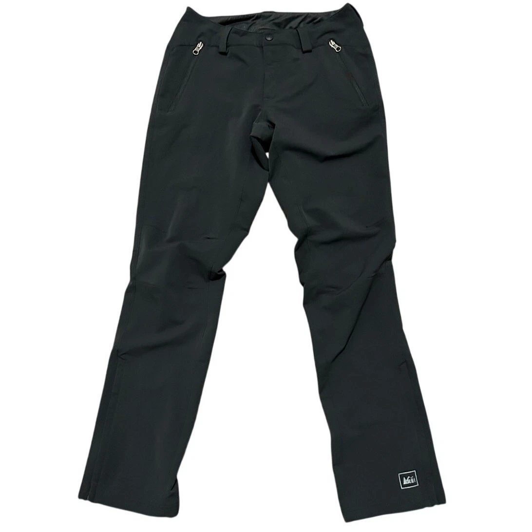 REI Co-op Womens 4 Dark Gray Softshell Hiking Pants Stretchy Outdoor Gorpcore
