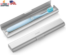 Aluminum Toothbrush Travel Case Portable Holder Silver