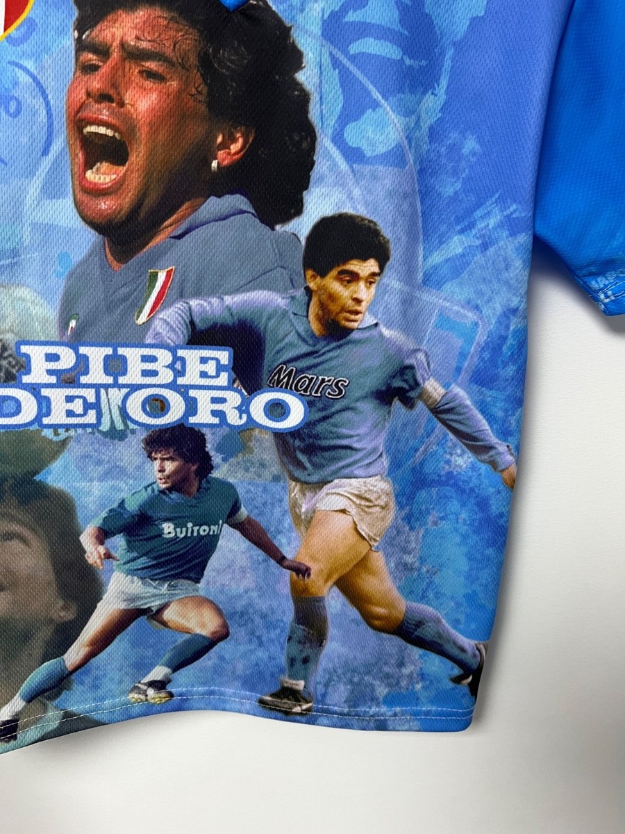 ナポリ マラドーナ　80s ヴィンテージ Vintage Napoli Diego Maradona Jersey Overprint Football Shirt