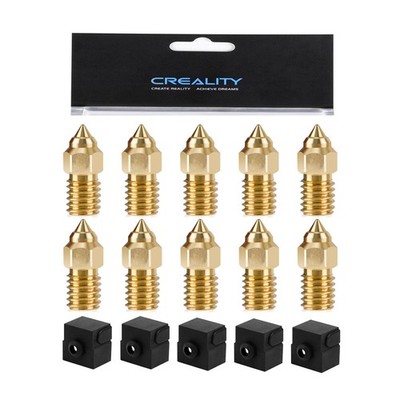 Creality Ender 3 V3 SE Nozzle Kit,10Pcs 0.4mm Brass Nozzles, 5Pcs Silicone... 