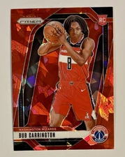 2024-2025 Panini Prizm Bub Carrington Red Cracked Ice RC Washington Wizards #244