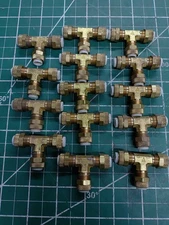 (14) Mixed Brands 164P-5 Polytube Brass Tee 5/16" Compression