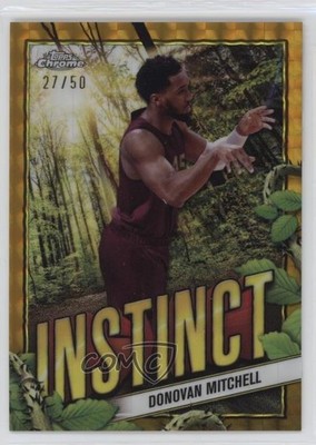2024 Topps Chrome Instinct Gold Geometric Refractor 27/50 Donovan Mitchell 9o3