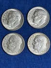 1963 D Roosevelt Dimes (4) 90% Silver Circulated