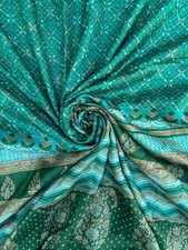 Vintage Silk Saree for Crafting, Sewing, Quilting, Upcycled Projects SS3115
