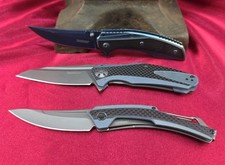 Kershaw Lot of 3 Folding Pocket Knives 8320 7007CF 1225 8Cr13MoV EDC