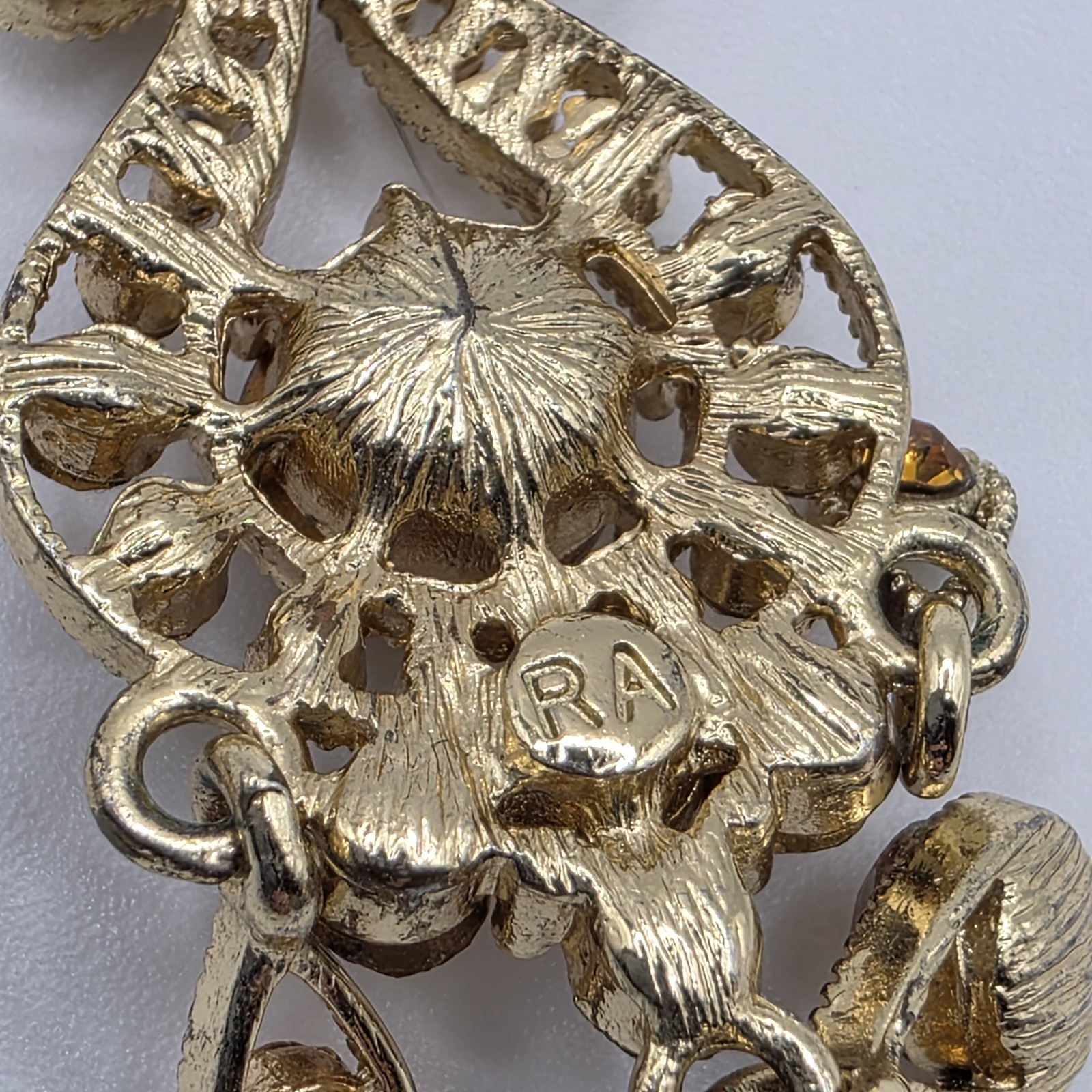 Robert Allison Earrings Dangle Drop Rhinestones A… - image 6