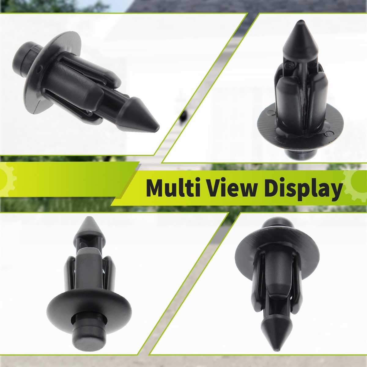 6mm Hole Dia Plastic Push In Rivets Fastener Pin Clips ATV For
