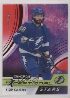 2021 Upper Deck Synergy Exceptional Stars Red 492/499 Nikita Kucherov #ES-KU ba5